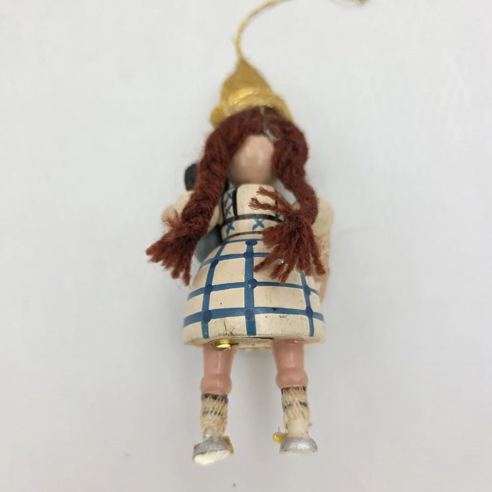 VTG Kurt Adler Wizard Of Oz Christmas Ornaments Dorothy Scarecrow Lion Wood READ